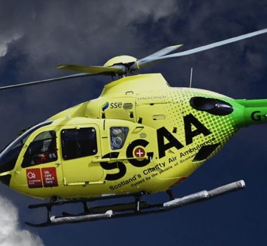 SCAA yellow rescue helicopter