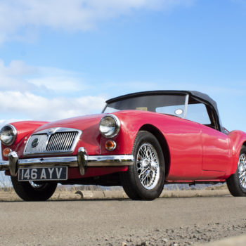 red classic car
